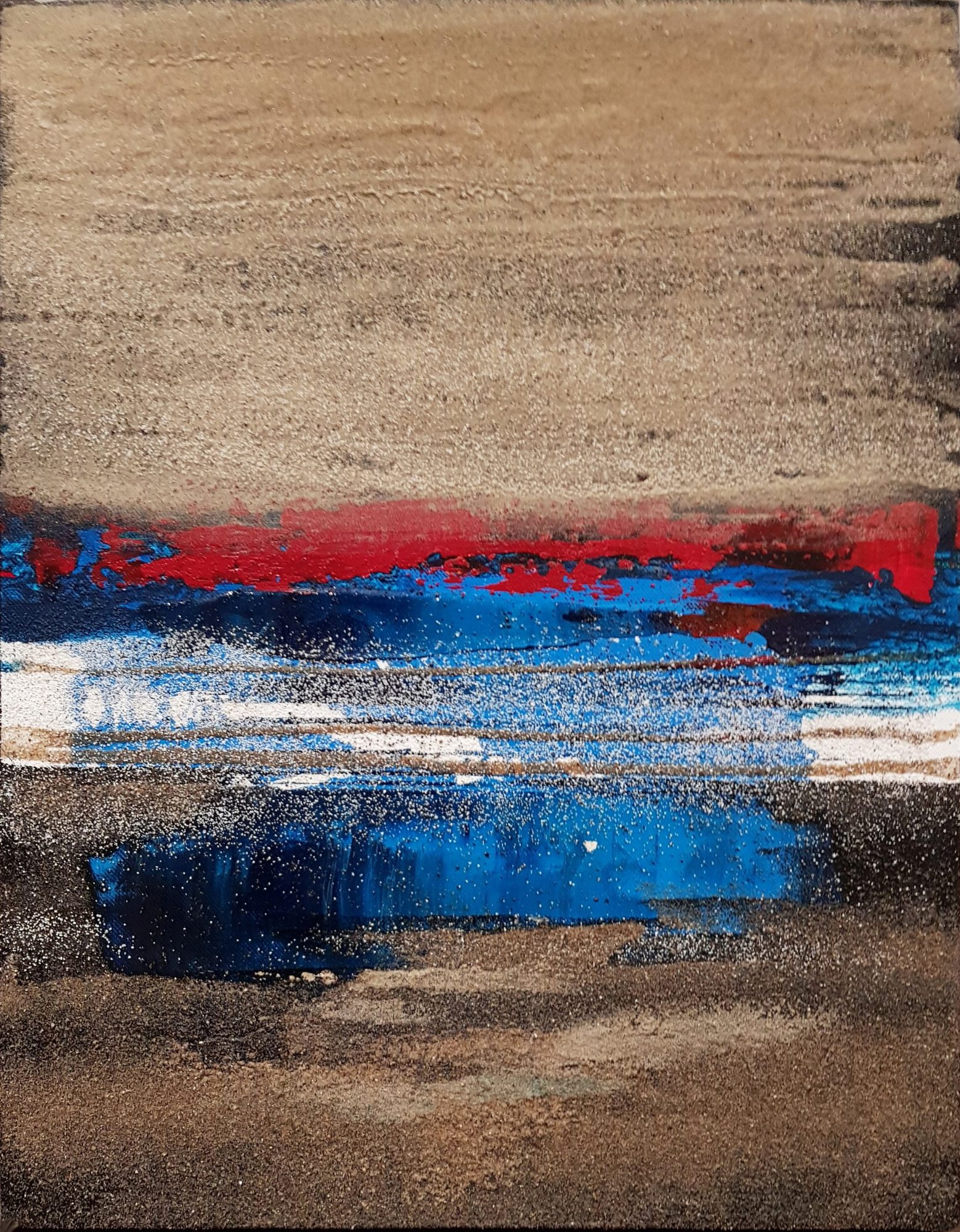 Océano: azul, amarillo, rojo 2020 40x53