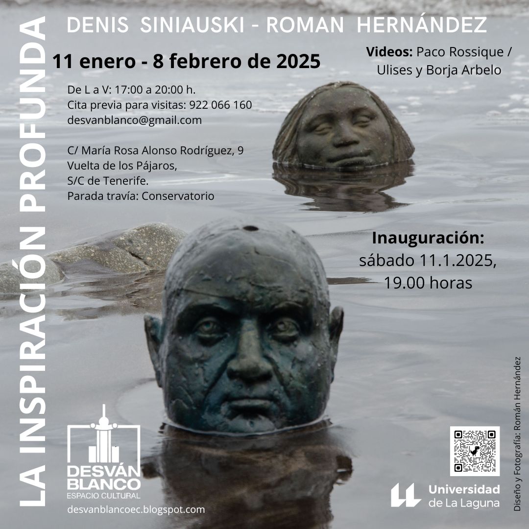 Exhibition poster. Design and photography: Román Hernández. Desván Blanco, 2025.