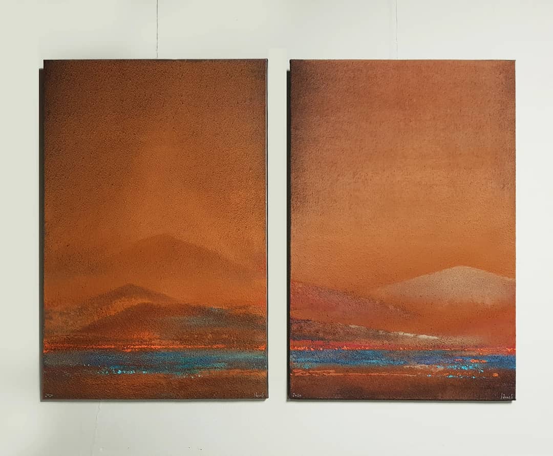 Dawn Red · diptych · 2021-02-27 · 1/2